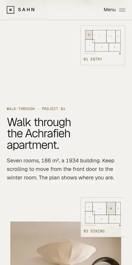 The same site on a phone.